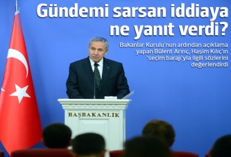 Bülent Arınç'tan 'seçim barajı' açıklaması