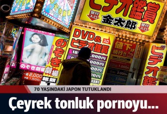 Çeyrek ton pornodan kurtulmak isterken tutuklandı