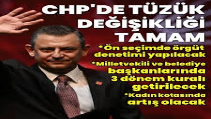 CHP Kurultayında yeni tüzük kabul edildi