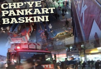 CHP'ye pankart baskını