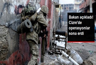 Cizre'de operasyonlar sonlandırıldı