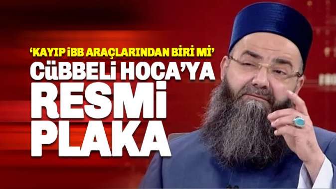 Cübbeli Ahmet Hocaya Resmi Plakalı Araç