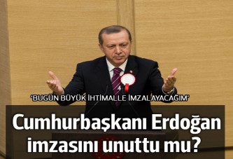 Cumhurbaşkanı Erdoğan: 'Bugün büyük ihtimalle imzalayacağım!'