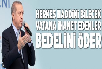 Cumhurbaşkanı Erdoğan: Herkes haddini bilecek