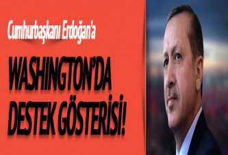 Cumhurbaşkanı Erdoğan'a Washington'da destek gösterisi