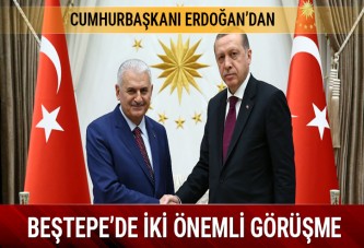 Cumhurbaşkanı Erdoğan'dan Beştepe'de iki önemli görüşme