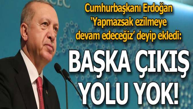 Cumhurbaşkanı Erdoğandan flaş açıklama! Başka yolu yok...