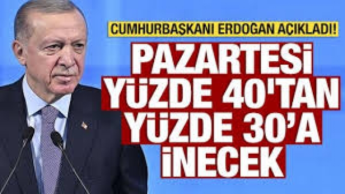 Cumhurbaşkanı Erdoğandan ihracatçılara müjde: Pazartesiden itibaren geçerli olacak