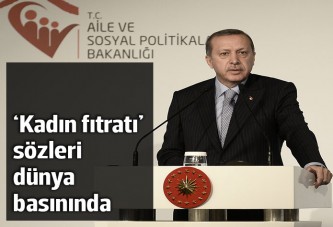 Cumhurbaşkanı Erdoğan'ın 'kadın fıtratı' açıklaması dış basında