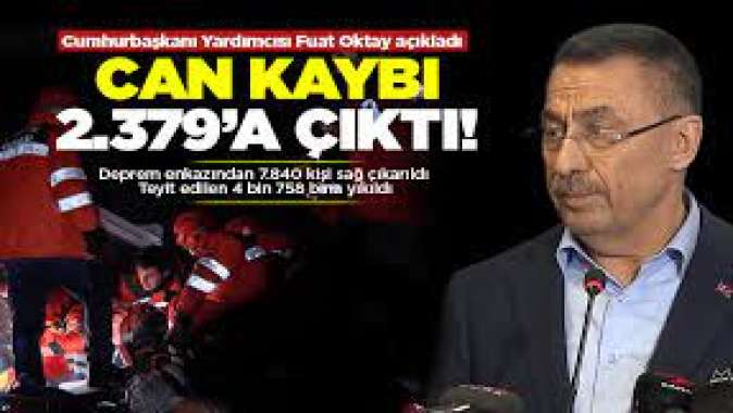 Cumhurbaşkanı Yardımcısı Oktay: Enkazdan 7 bin 840 kişi sağ çıkarıldı