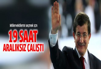 Davutoğlu 19 saat aralıksız çalıştı