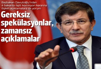 Davutoğlu: Komisyonun erteleme kararı mutlaka kendi teknik süreci ile ilgilidir