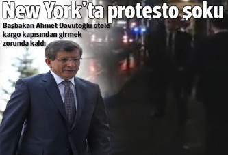 Davutoğlu, otele kargo kapısından girmek zorunda kaldı