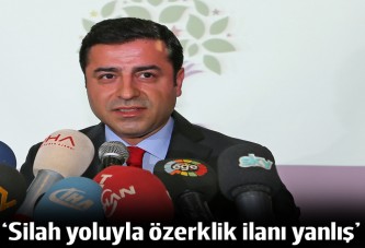 Demirtaş: Silah yoluyla özerklik ilanı yanlış