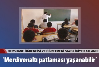 Dershane öğrencisi ve öğretmeni sayısı ikiye katlandı