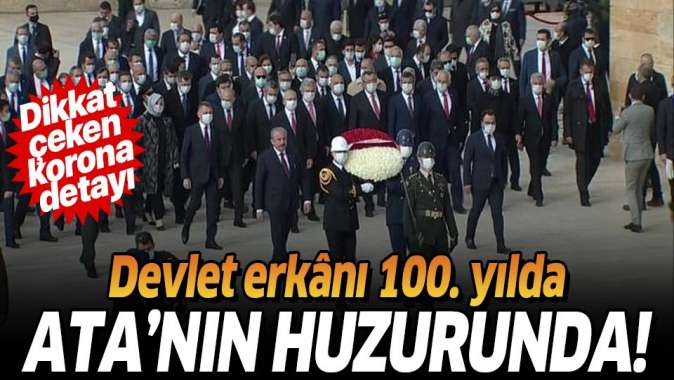 Devlet erkânı Anıtkabirde