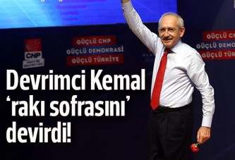 "Devrimci" Kemal, CHP Kurultayı'nda "rakı sofrasını" devirdi