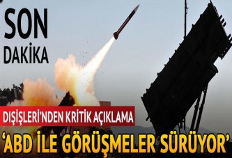 Dışişleri'nden Patriot açıklaması