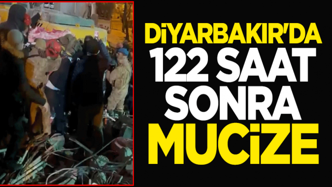 Diyarbakırda 122 saat sonra enkazdan sağ kurtarıldı