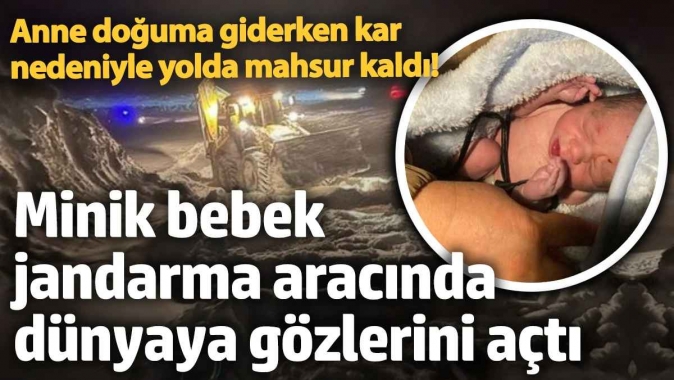 Doğum için hastaneye giderken Küçük bebek jandarma aracında dünyaya gözlerini açtı