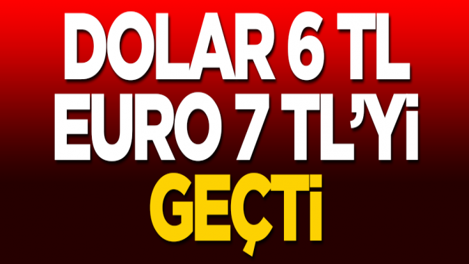 Dolar 6 TLyi geçti