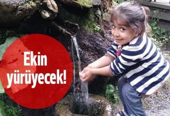 Ekin Miray artık yürüyebilecek