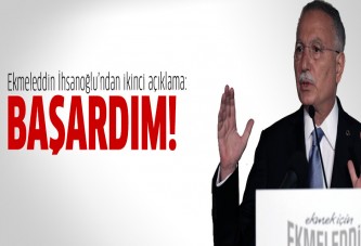 Ekmeleddin İhsanoğlu'ndan ikinci açıklama