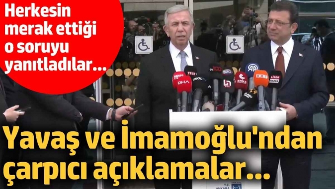 Ekrem İmamoğlu ve Mansur Yavaş canlı yayında konuştu