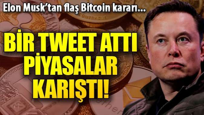 Elon Musk bir tweet attı kripto piyasalar karıştı! Bitcoin çakıldı..