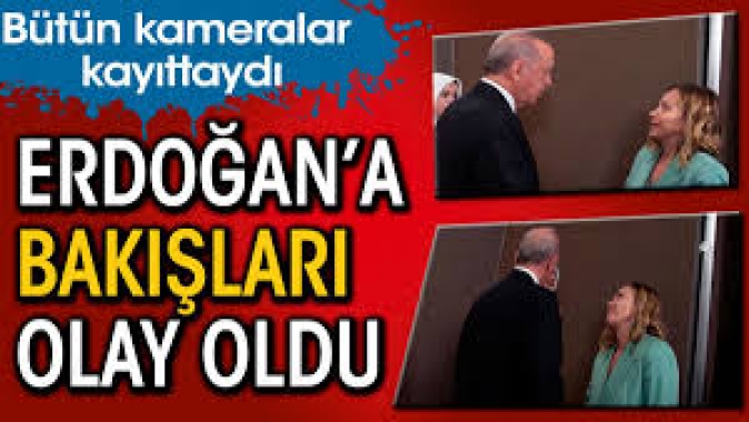 Erdoğan'a bakışı olay oldu. Bütün Kameralar kayıttaydı