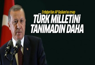 Erdoğan'dan AP Başkanı'na cevap