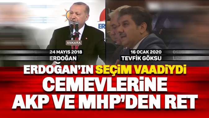 Erdoğanın seçim vaadiydi: AKP ve MHPden cemevlerine ret