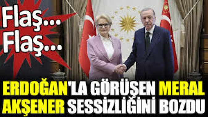 Erdoğanla görüşen Meral Akşener sessizliğini bozdu