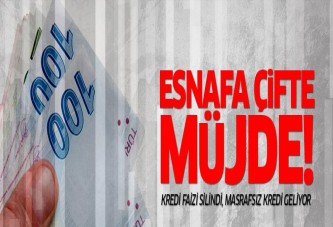 Esnafa çifte müjde birden!