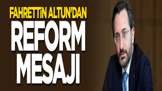 Fahrettin Altundan flaş reform açıklaması