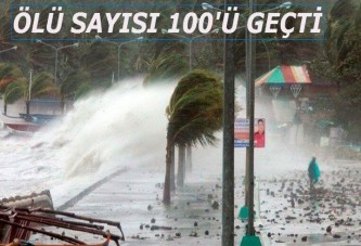 Filipinler'deki Haiyan tayfununda ölü sayısı 100'ü geçti