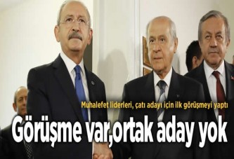 Görüşme var, ortak aday yok