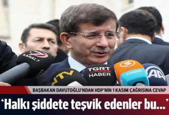 HDP'nin 'sokağa çıkın' çağrısına Davutoğlu'ndan cevap