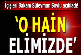 İçişleri Bakanı Soylu açıkladı! O hain elimizde