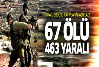 İsrail ordusu kayıplarını açıkladı