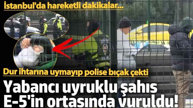 İstanbul'da hareketli dakikalar... Yabancı uyruklu şahıs E-5'in ortasında vuruldu!