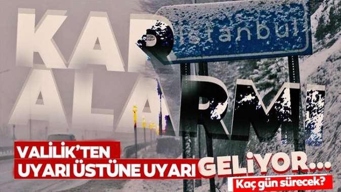 İstanbulda kar yağışı için alarm verildi