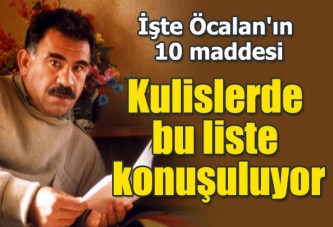 İşte Öcalan'ın 10 maddesi