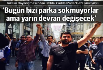 İstiklal Caddesi'nde 'Gezi' yürüyüşü