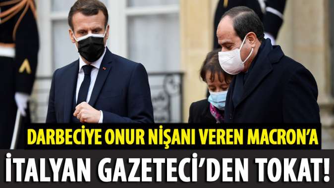 İtalyan gazeteci Augiastan Fransa Cumhurbaşkanı Macronun darbeci Sisiye onur nişanı vermesine tepki! İade edeceğim