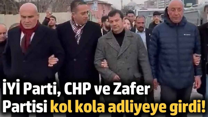 İYİ Parti, CHP ve Zafer Partisi kol kola adliyeye girdi! Ümit Özdağa dev destek...