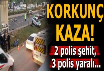 İzmir’de trafik kazası: 2 polis hayatını kaybetti, 3 polis ağır yaralı