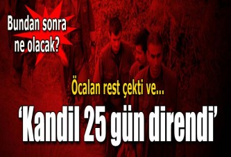 Kandil 25 gün direndi