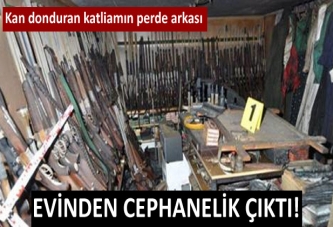 Katliam yapan avcının evinden cephanelik çıktı