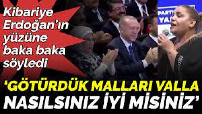 Kibariye Erdoğan’ın önünde söyledi: Götürdük malları valla Nasılsınız iyi misiniz..